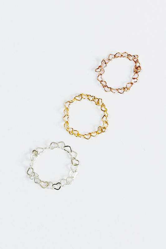 Heart Chain Ring
